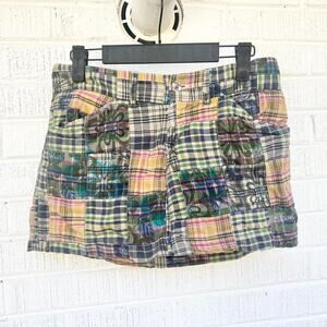Duck Head Jean's Co Y2K Multicolor Patchwork Plaid Mini Skirt